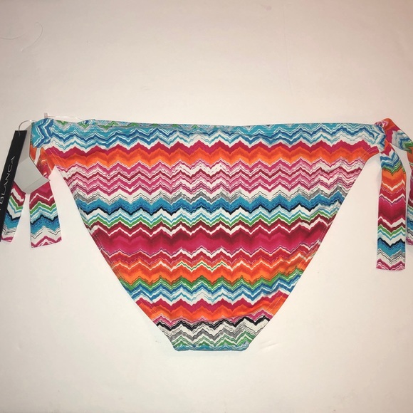LA BLANCA ZigZag Side ties Bikini Bottom swimsuit swimwear multi-color  A62 - Picture 6 of 9
